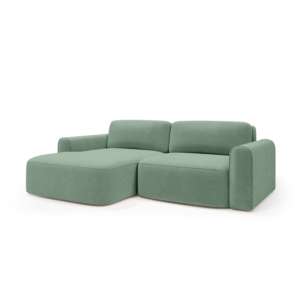 Saniri corner sofa left-sided in Green Agate (CASTEL 34) – upholstered corner sofa