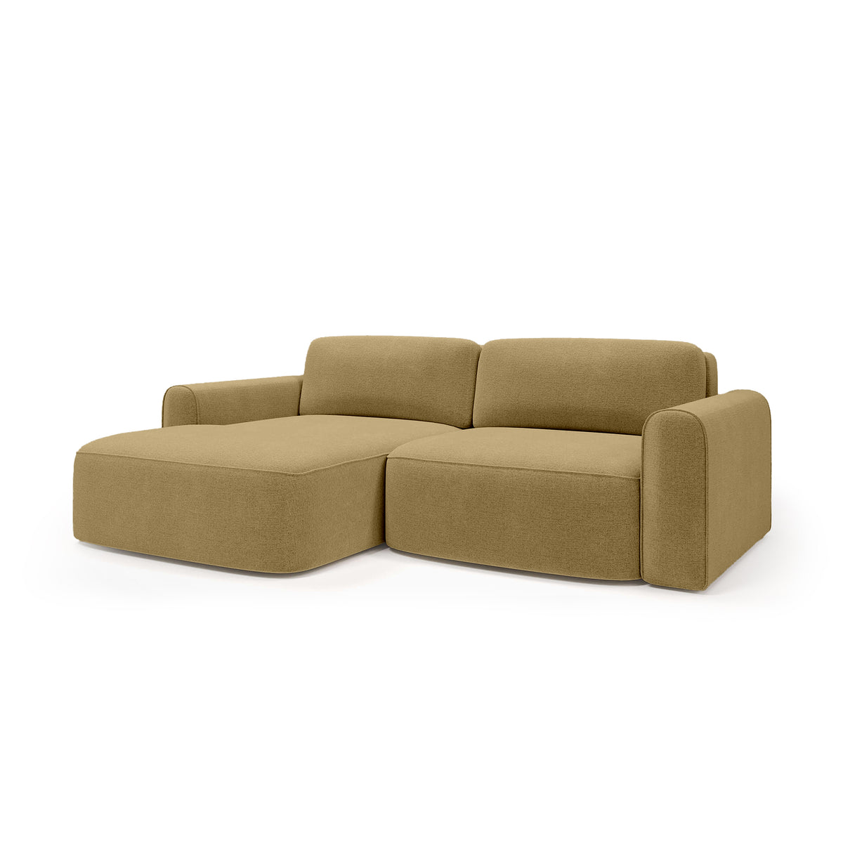 Saniri corner sofa left-sided in Golden Sandstone (CASTEL 48) – upholstered corner sofa