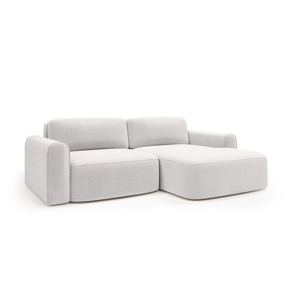 Saniri corner sofa right-sided in Beige Morning (CASTEL 04) – upholstered corner sofa