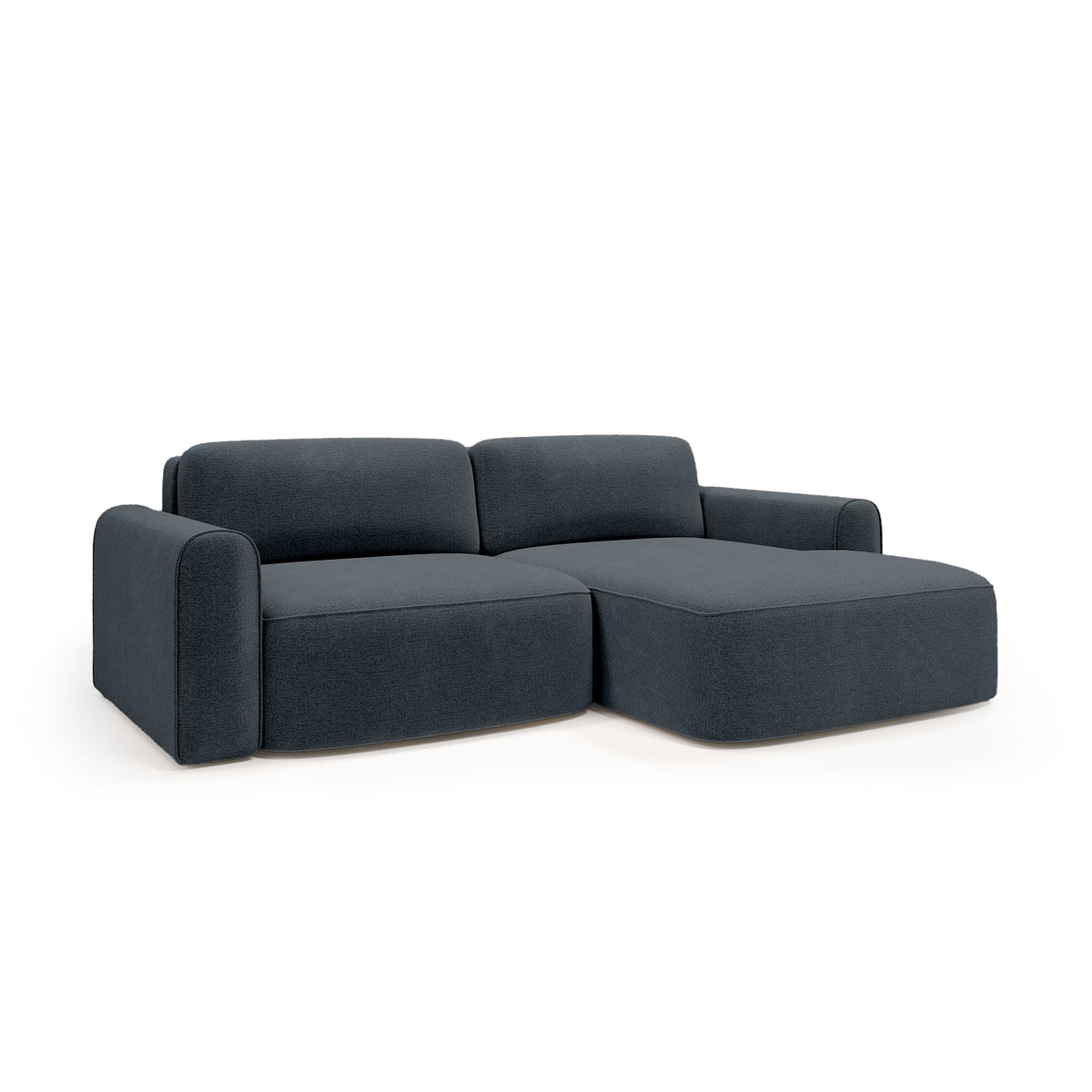 Saniri corner sofa right-sided in Graphite Abyss (CASTEL 97) – upholstered corner sofa