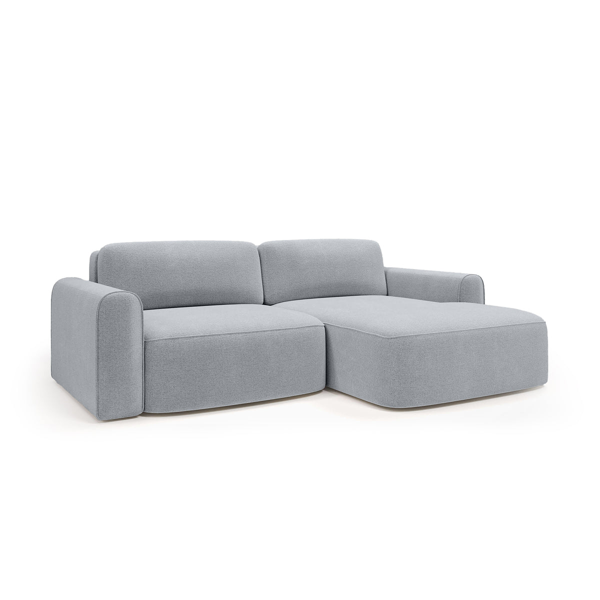 Saniri corner sofa right-sided in Morning Mist (CASTEL 85) – upholstered corner sofa