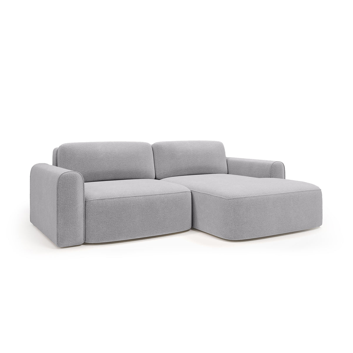 Saniri corner sofa right-sided in Ash Pearl (CASTEL 82) – upholstered corner sofa