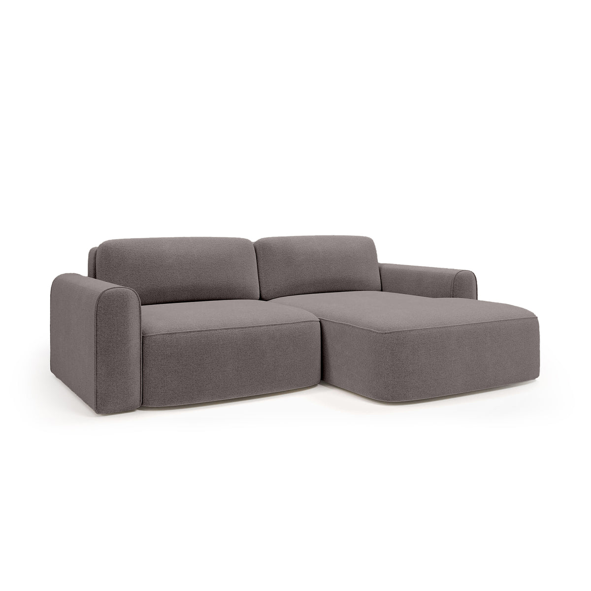 Saniri corner sofa right-sided in Ash Earth (CASTEL 20) – upholstered corner sofa