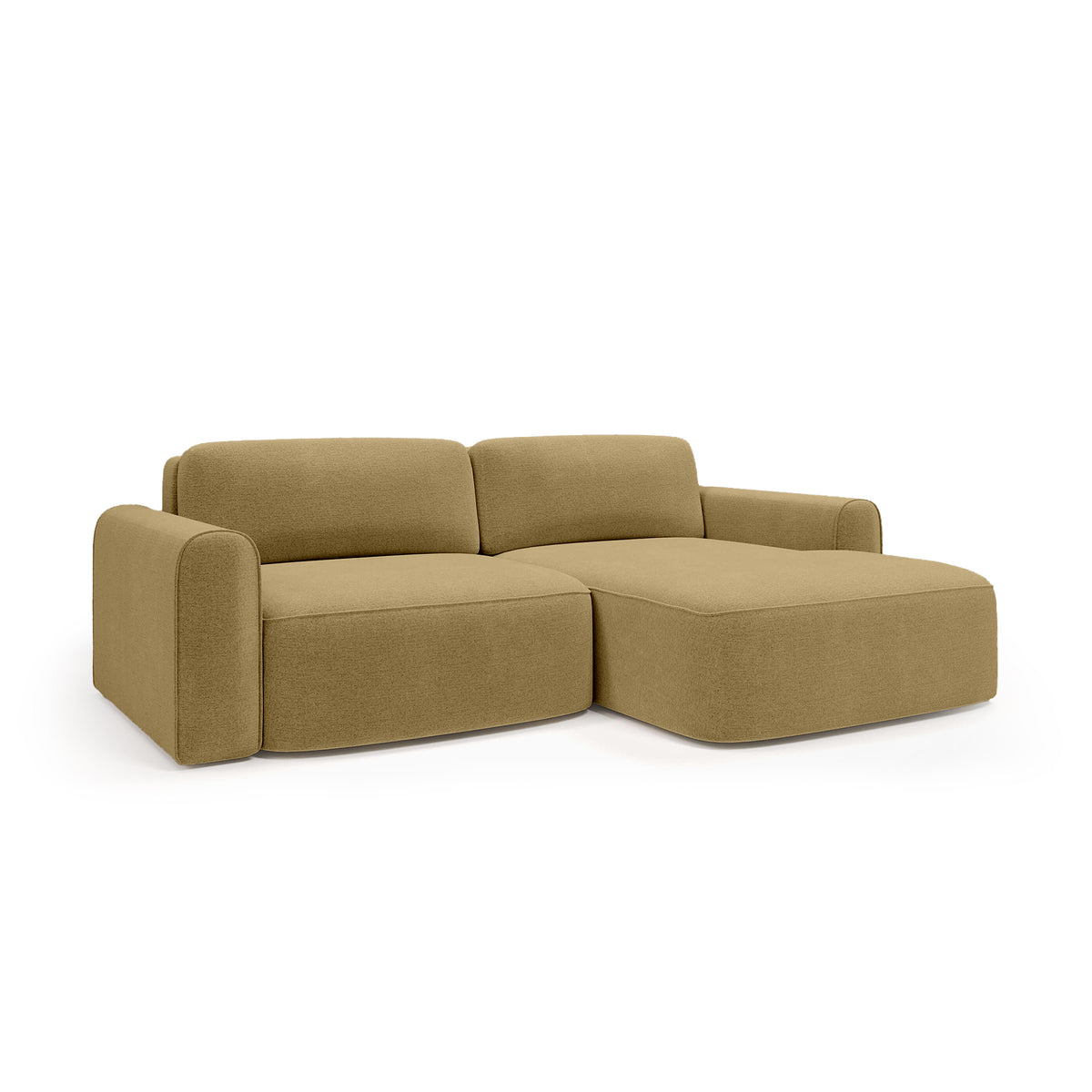 Saniri corner sofa right-sided in Golden Sandstone (CASTEL 48) – upholstered corner sofa