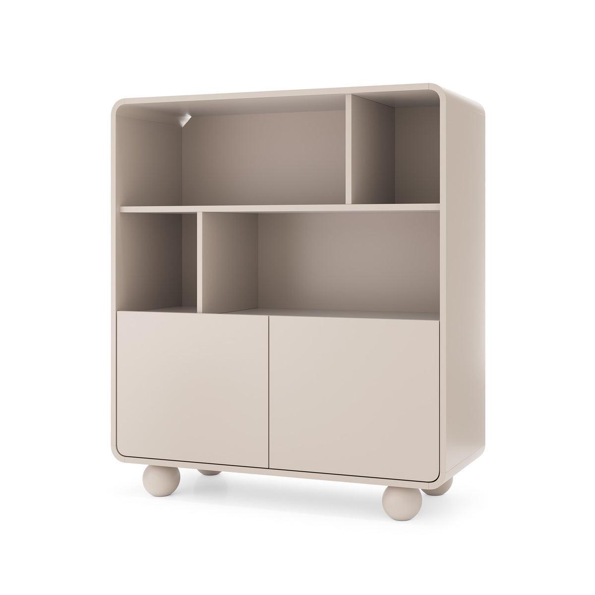 Regał Ballo 108x121 w stylu japandi – widok pod kątem | Pillovely