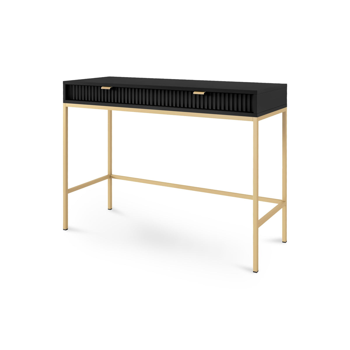 Roza Dressing Table 104x78 cm, Glamour Style – Black, Gold
