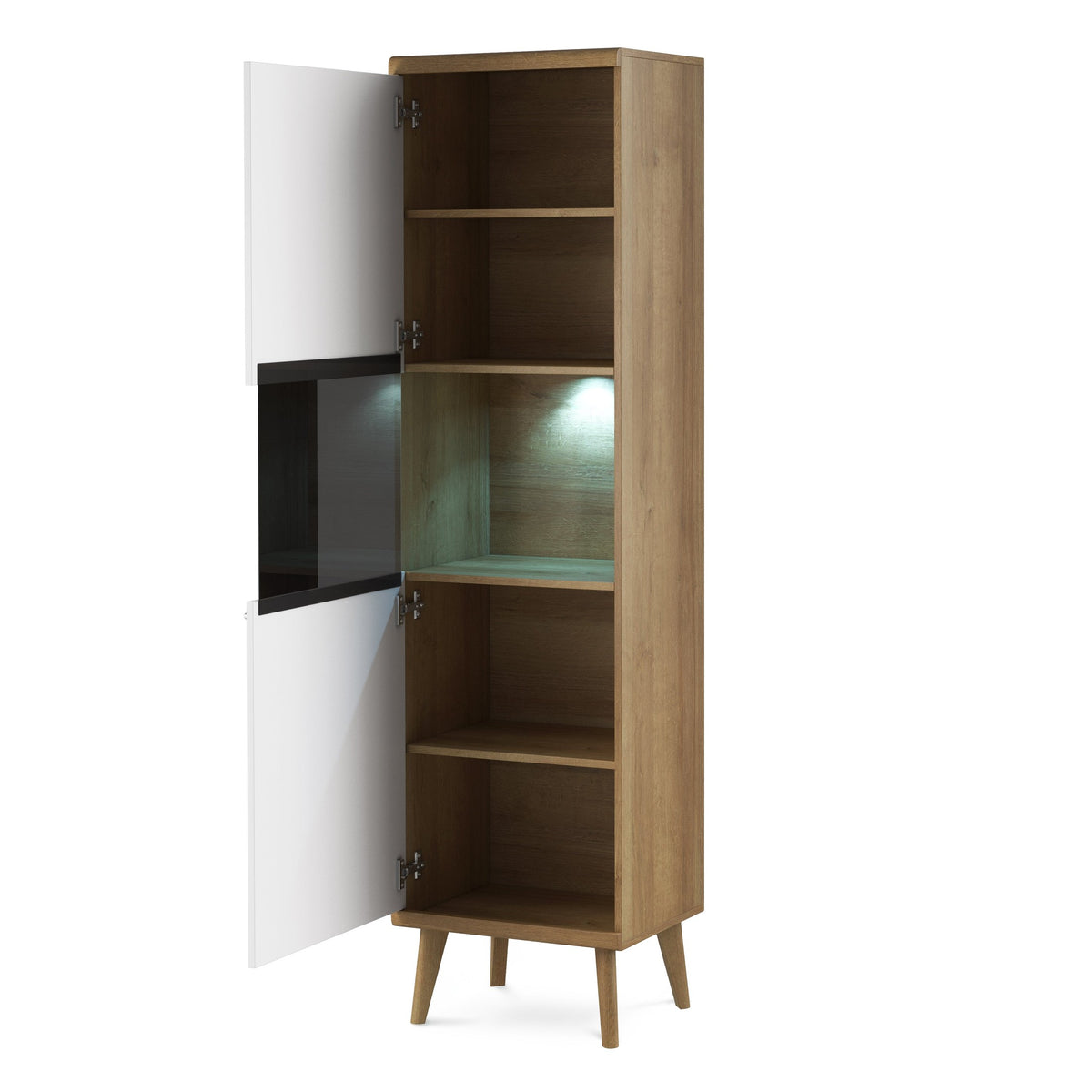 Lato Glass Display Cabinet 50x197 cm, Scandinavian Style – photo 3
