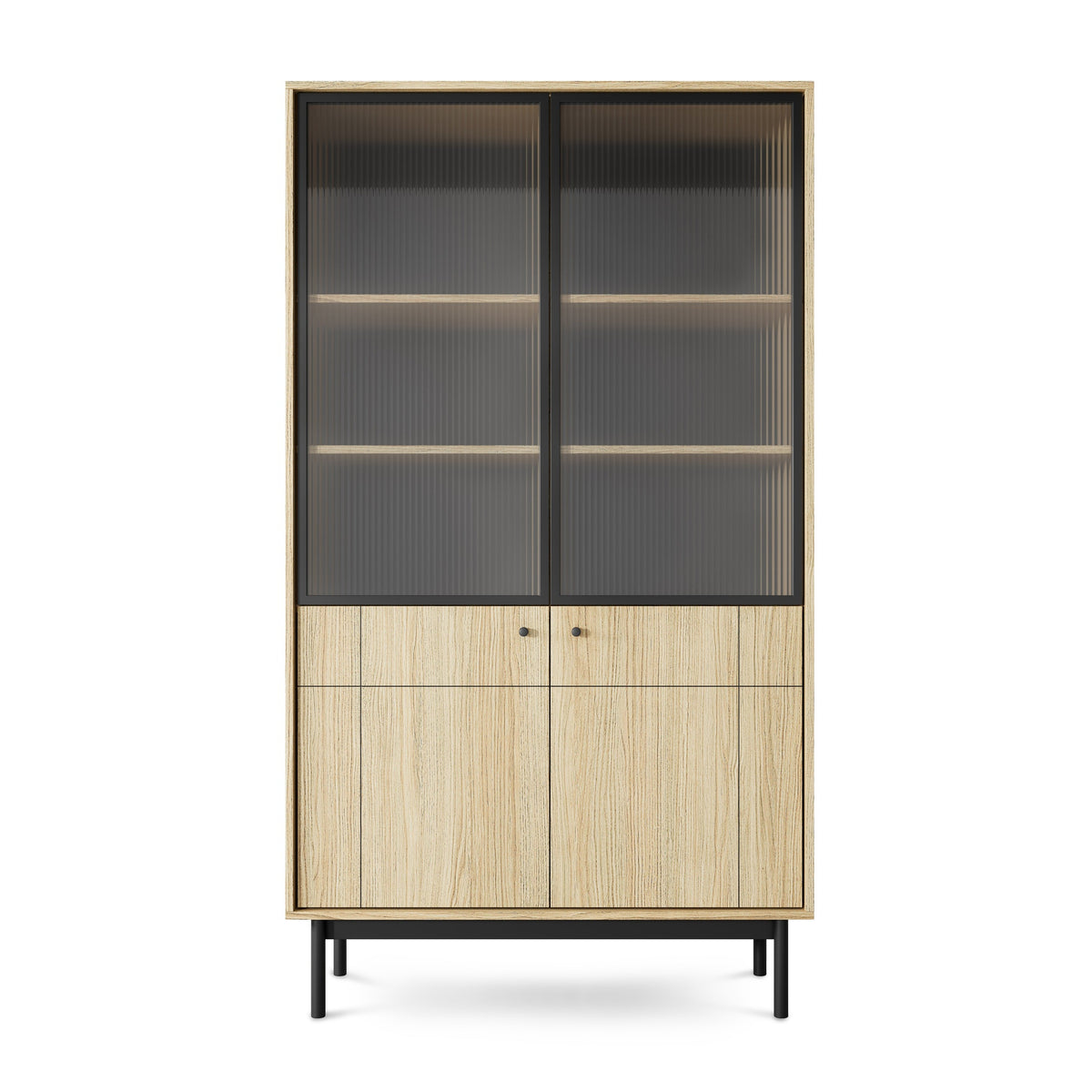 Sabi Glass Display Cabinet 104x185 cm, Japandi Style – photo 7