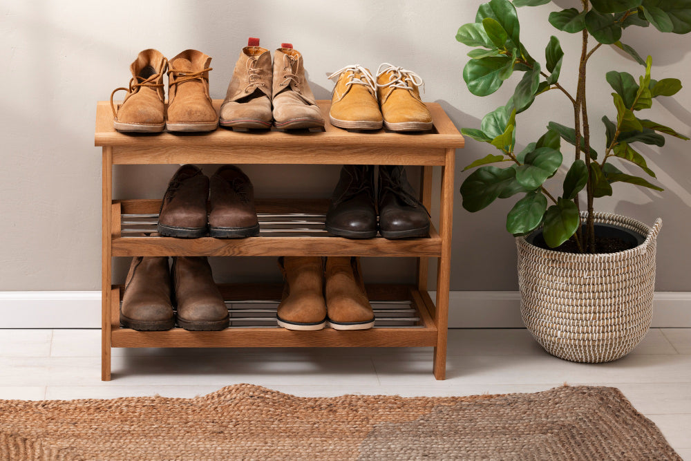 Shoe storage ideas – tidy hallway with shoe storage