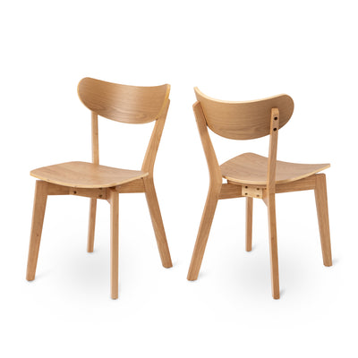 Krel Set of Two Wooden Chairs, Scandinavian Style – main photo | Pillovely