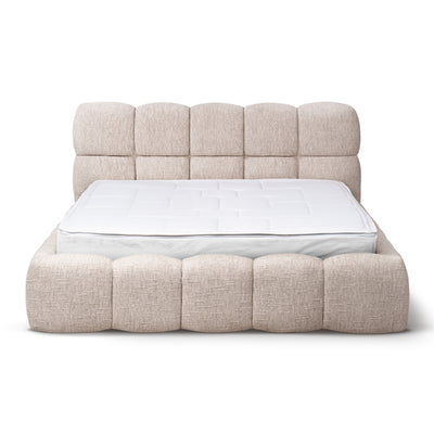 Mevy Upholstered Ottoman Bed with Storage, Minimalist Style – front view
