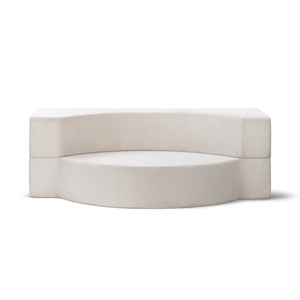 Sofa Lunaria piankowa modułowa 200 cm, kanapa z funkcją spania w stylu japandi – widok z przodu