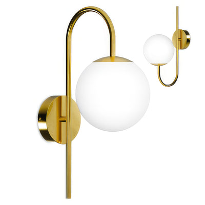 Orbitella Wall Lamp with Spherical Shade, Modern Style – main photo | Pillovely