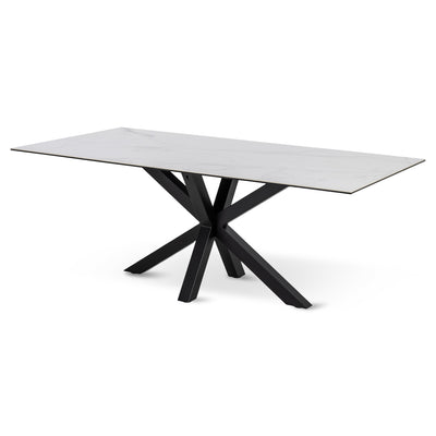 Oryss Dining Table 200x76 cm, Modern Style – Cool White