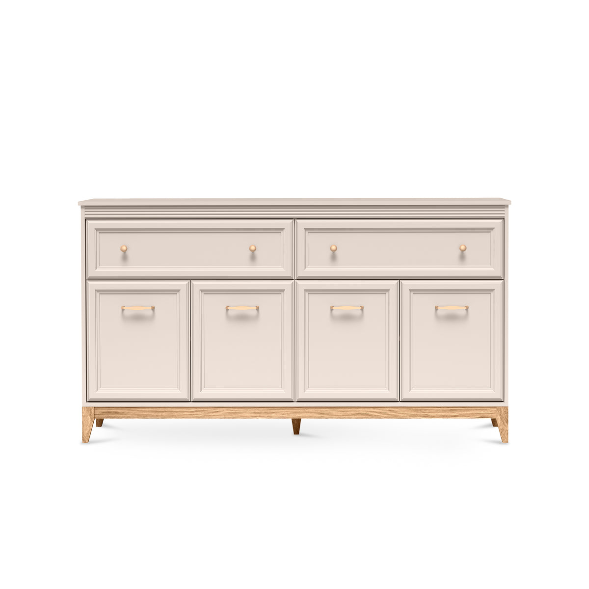 Komoda Serena 179x100 z frezowanymi frontami w stylu modern classic – widok z przodu