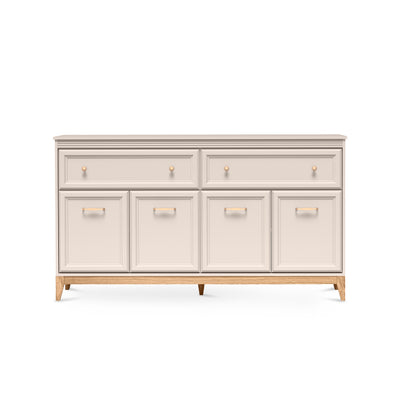 Komoda Serena 179x100 z frezowanymi frontami w stylu modern classic – widok z przodu