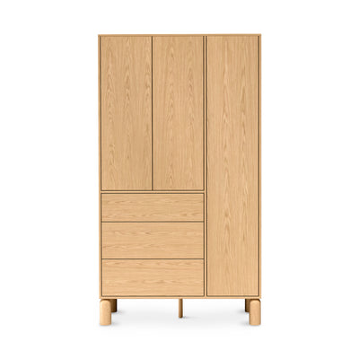 Fjord Spacious Wardrobe 110x197, Scandinavian Style – front view