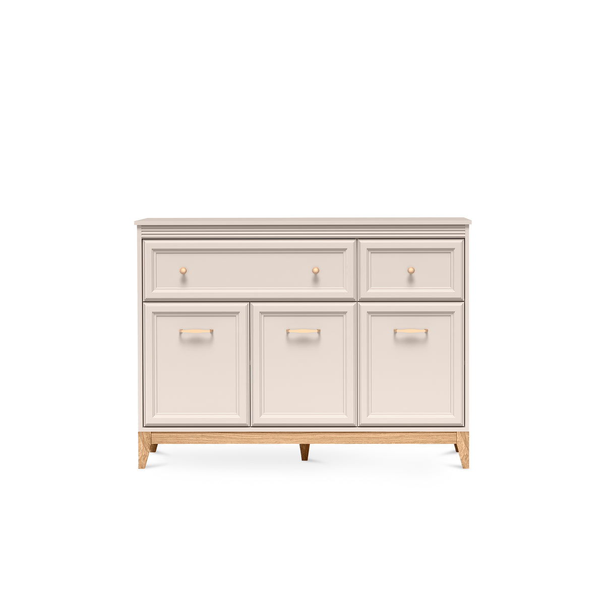 Serena Sideboard 136x100 with Drawers and Cabinets, Modern Classic Style – front view