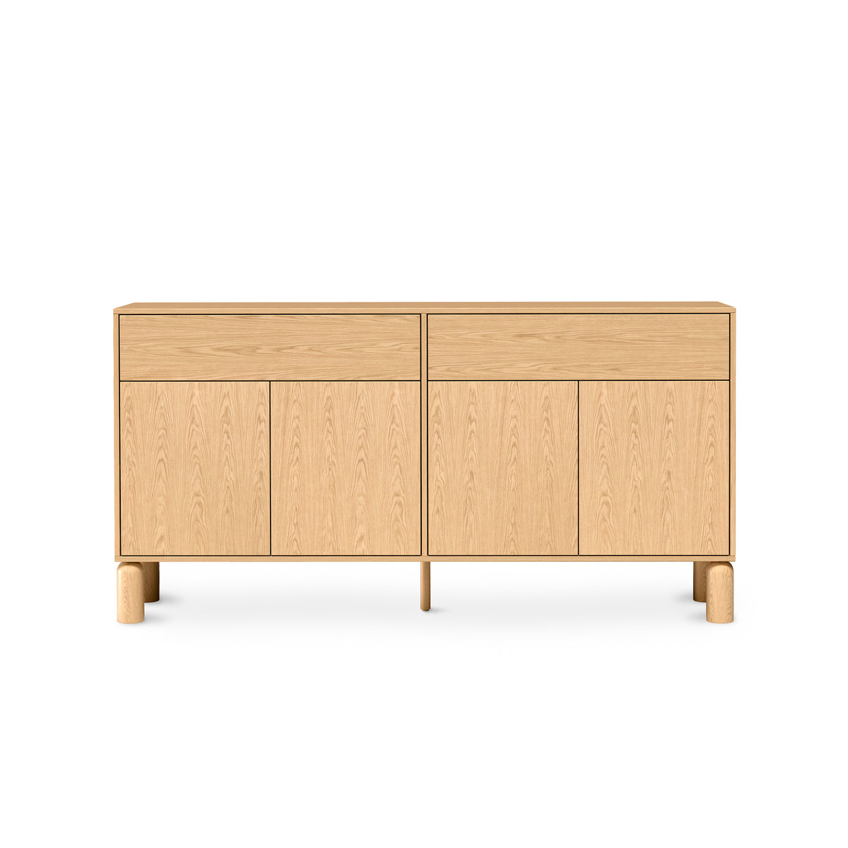 Komoda Fjord 4-drzwiowa 180x92 w stylu skandynawskim – widok z przodu