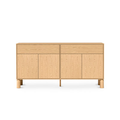 Komoda Fjord 4-drzwiowa 180x92 w stylu skandynawskim – widok z przodu