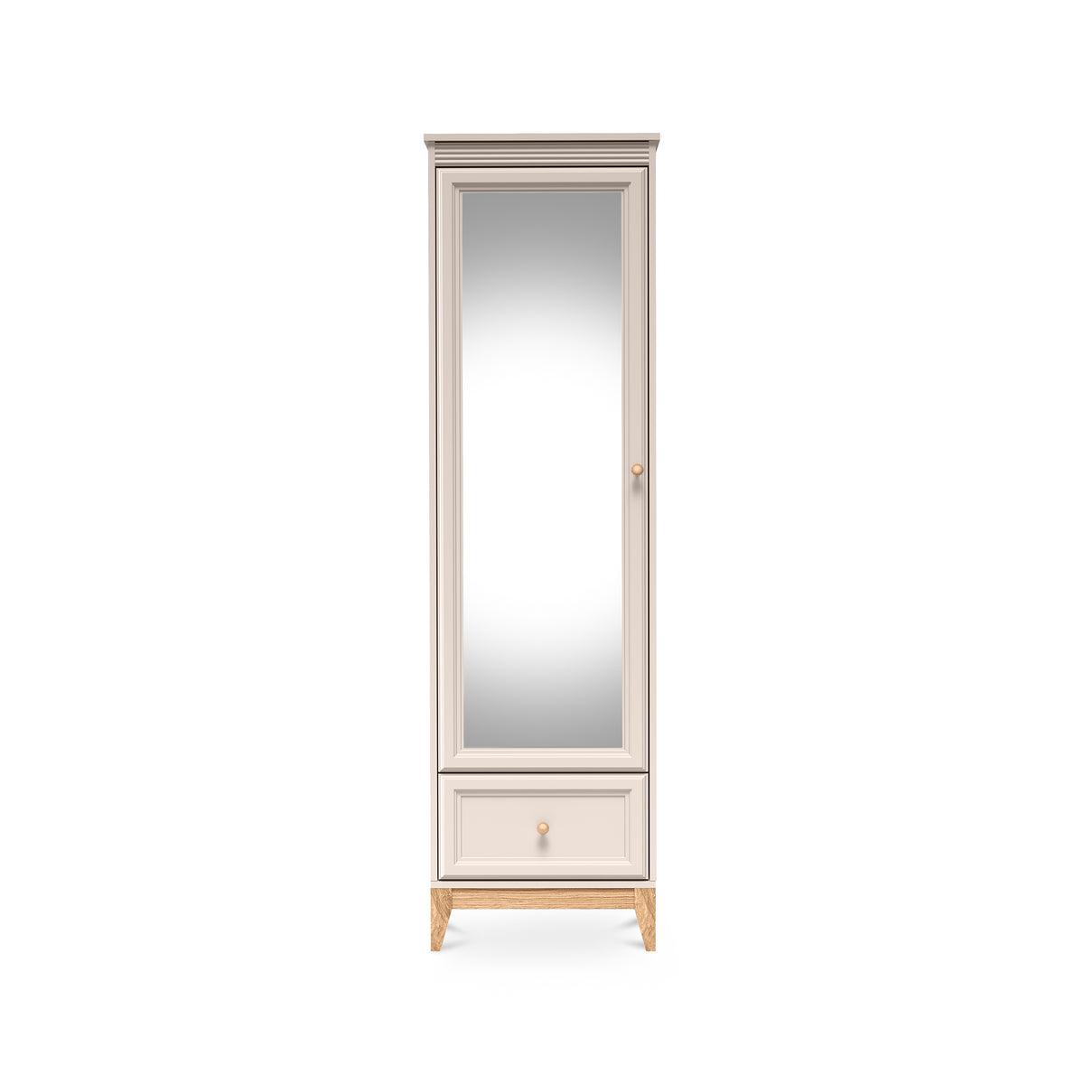 Serena Narrow Mirrored Wardrobe 55x193 for Hallway, Modern Classic Style – front view