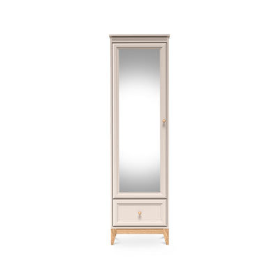 Serena Narrow Mirrored Wardrobe 55x193 for Hallway, Modern Classic Style – front view