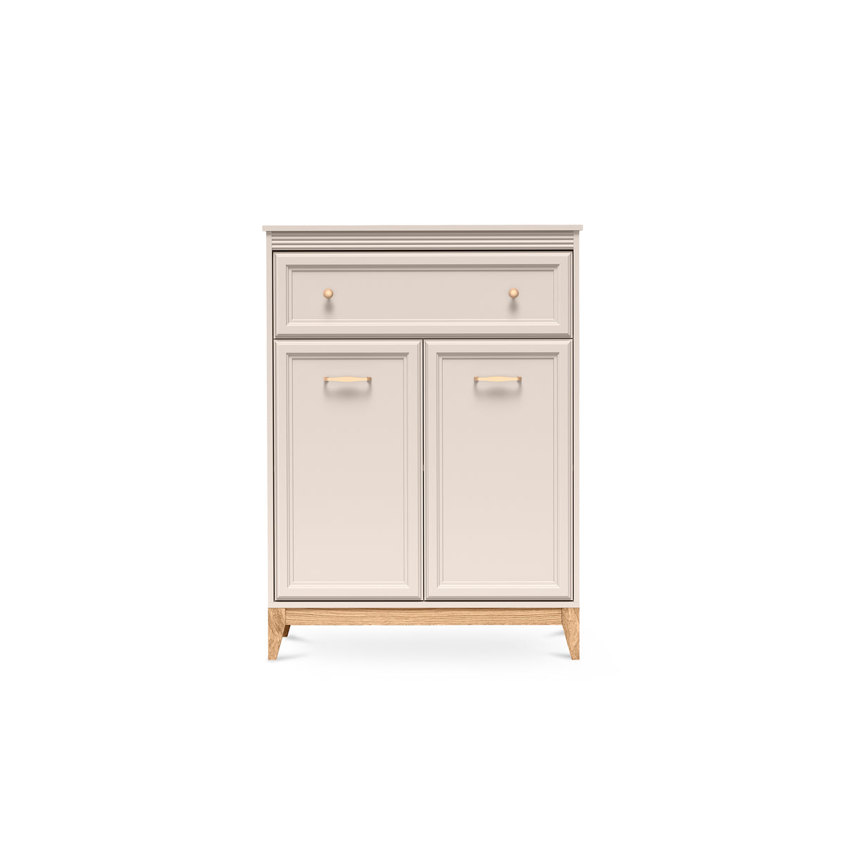 Komoda Serena 92x126 z półką i szufladą w stylu modern classic – widok z przodu