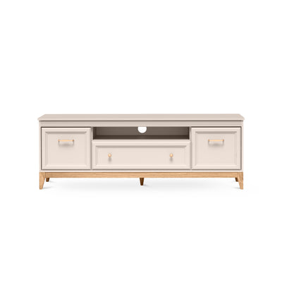 Serena TV Unit / TV Stand 179x62 with Fluted Fronts, Modern Classic Style – front view | Pillovely