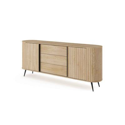 Komoda z drzwiami przesuwnymi i szufladami 196x82 w stylu nowoczesnym | Llovia