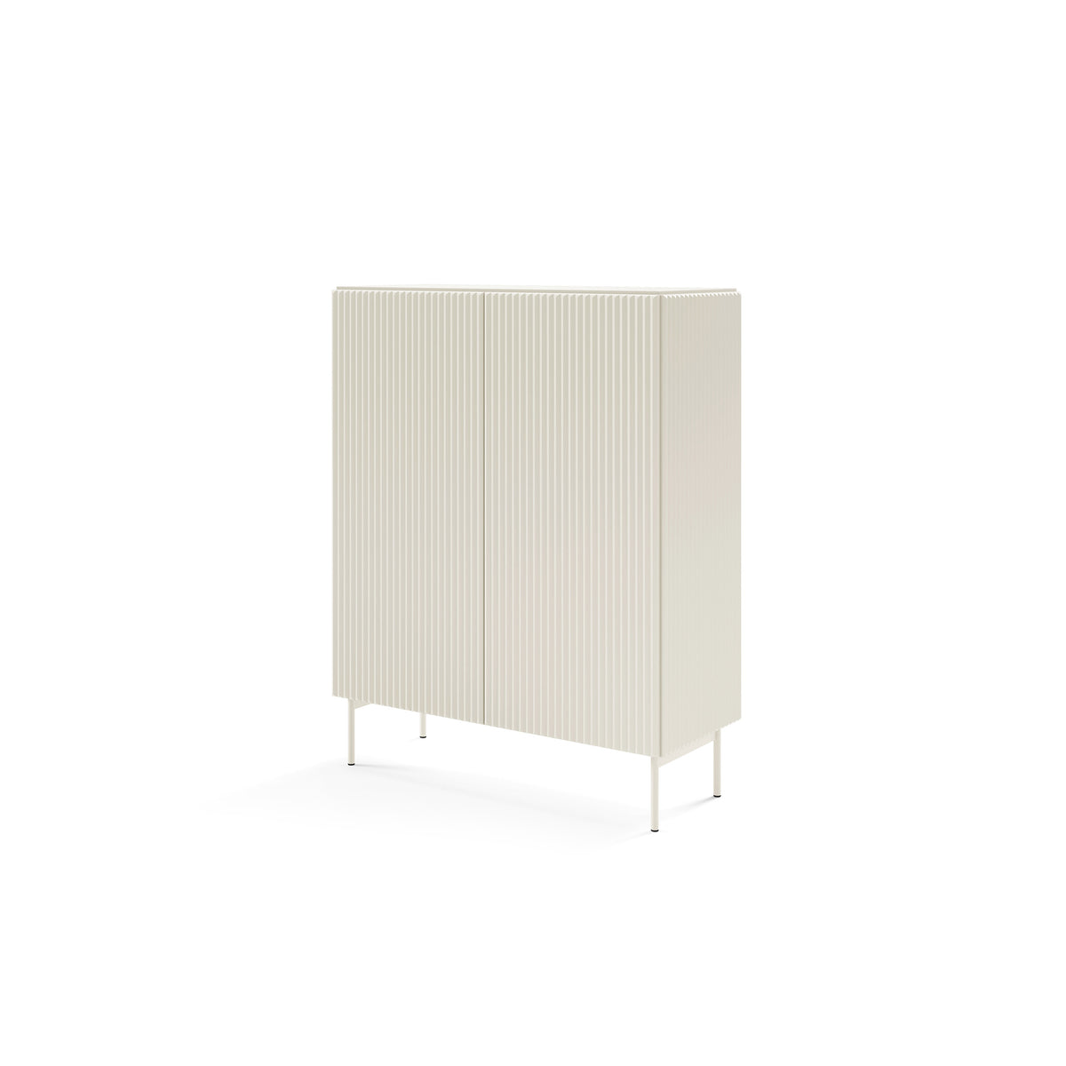 Komoda MuzZI wysoka z drzwiami 99x123 w stylu nowoczesnym – widok pod kątem | Pillovely