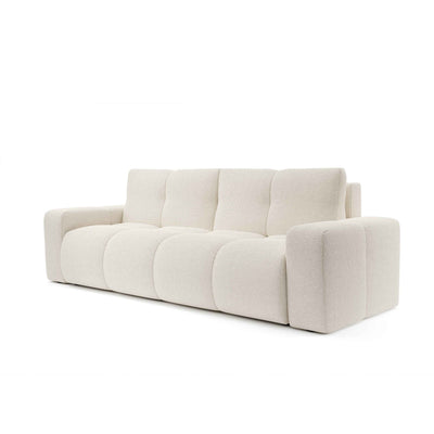 Sofa Soso 3-osobowa, kanapa z funkcją spania 149x200 z pojemnikiem w stylu nowoczesnym – widok pod kątem | Pillovely
