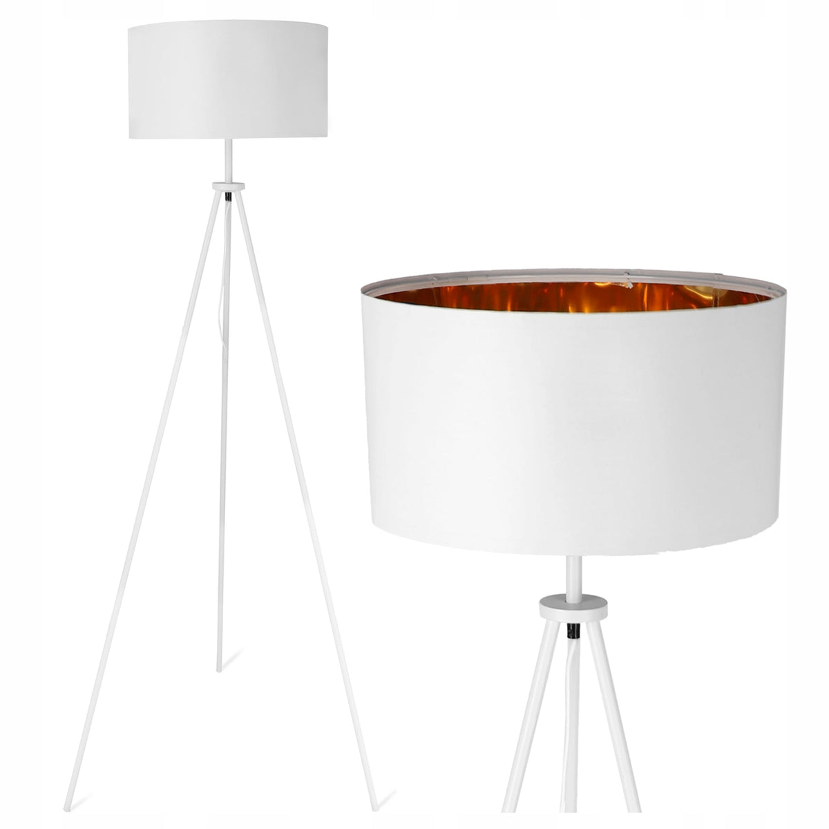 Lampa Aureno podłogowa na trójnogu z abażurem w stylu eleganckim – zdjęcie 10