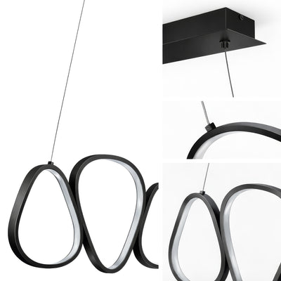 Lampa Loria wisząca LED z czterema pętlami światła w stylu nowoczesnym – zdjęcie 3