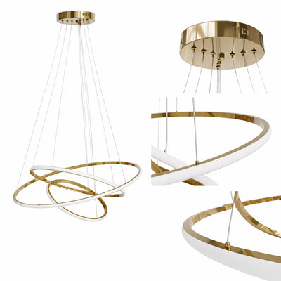 Movimento LED Pendant Lamp with Three Light Loops, Glamour Style – photo 3