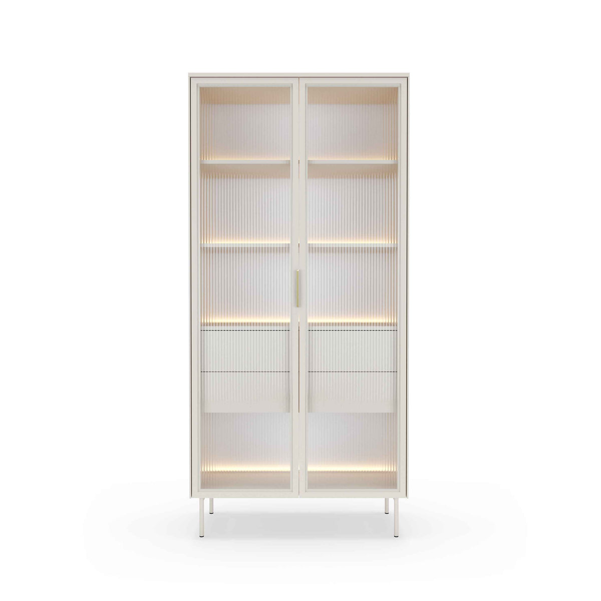 Lummer Glass Display Cabinet 91x195 cm, Modern Style – front view