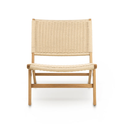 Eren Lounge Chair with Paper Plait Weave, Scandinavian Style – front view