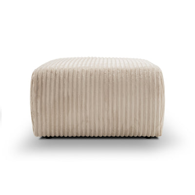 Alloro Upholstered Pouffe 82x41, Vintage Style – front view