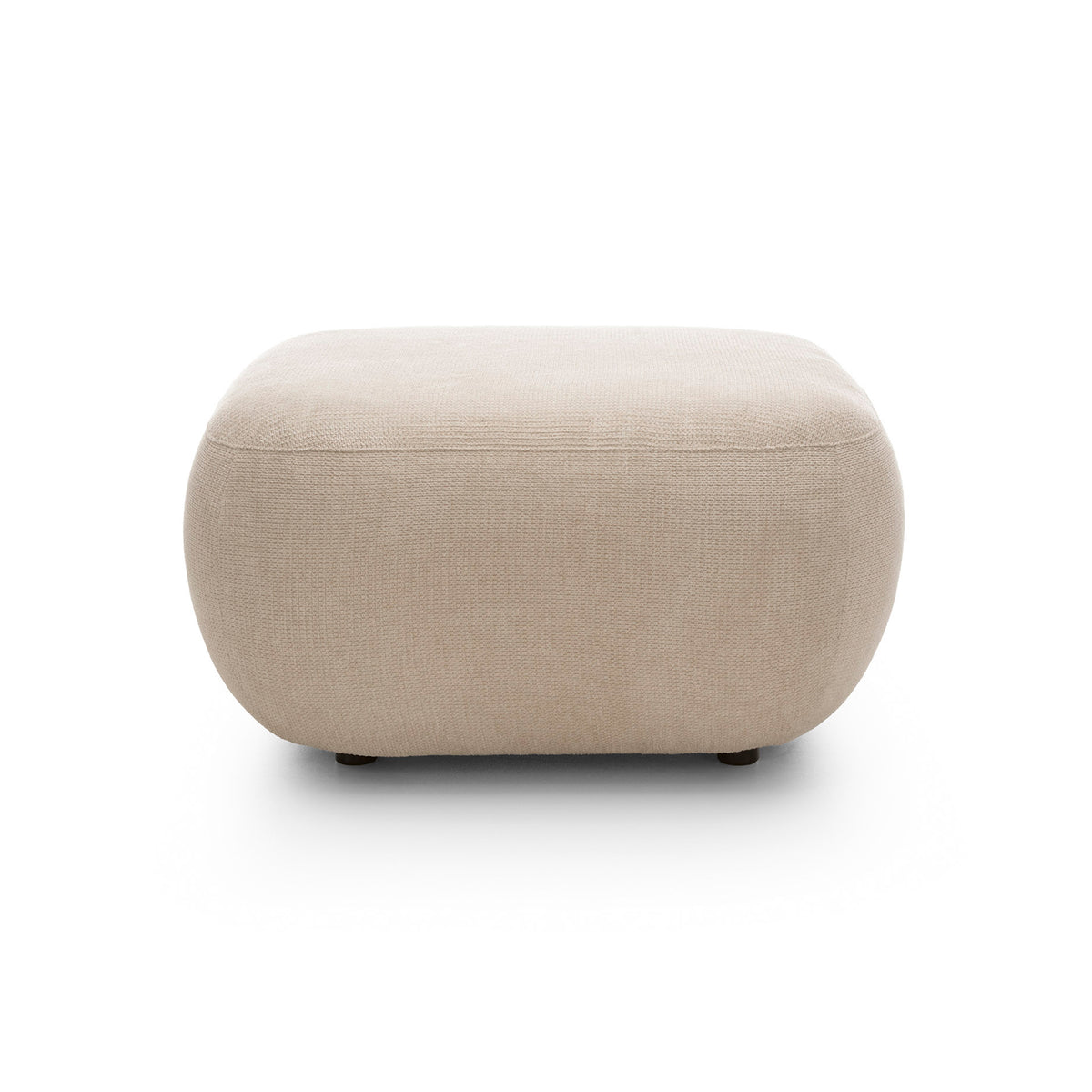 Pufa Olemo wypoczynkowa 75x39 cm z pianki PUR w stylu japandi, tkanina Aragon – widok z przodu