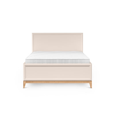 Serena Ottoman Bed with Storage and Decorative Headboard, Modern Classic Style – front view