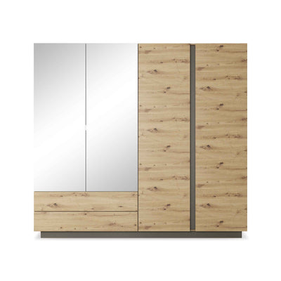 Szafa Armelia 4-drzwiowa 220x202 cm w stylu nowoczesnym – widok z przodu