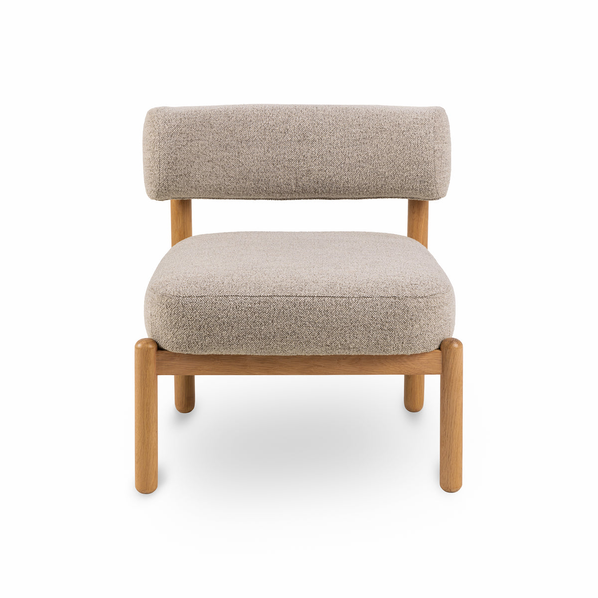 Shepy Lounge Chair with Bouclé Upholstery, Modern Style – front view