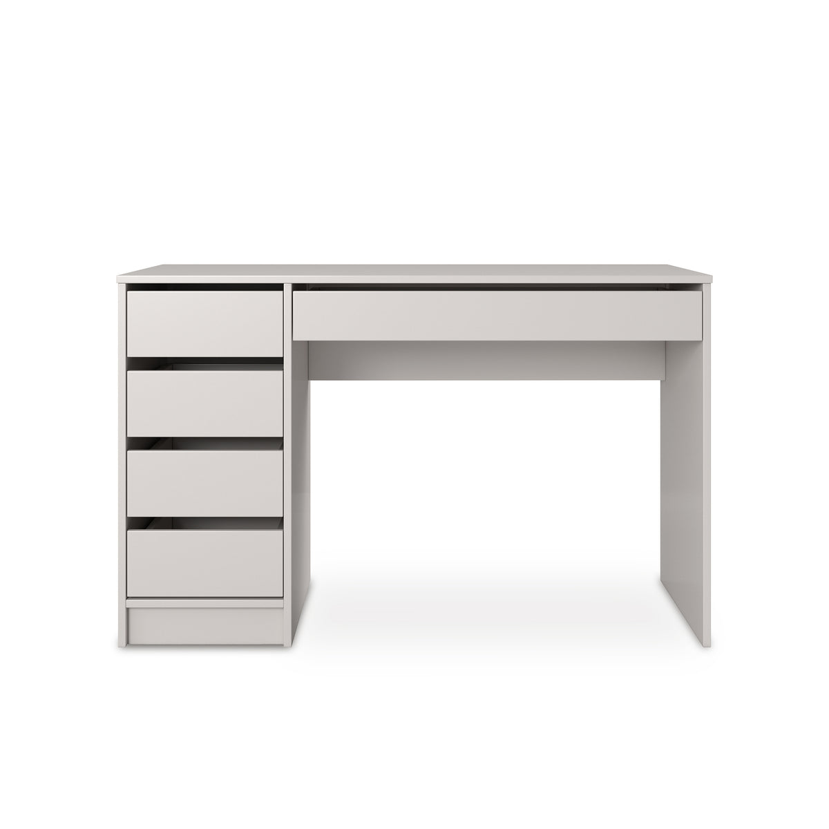 Biurko Adia z szufladami 120x75 cm w stylu minimalistycznym – widok z przodu