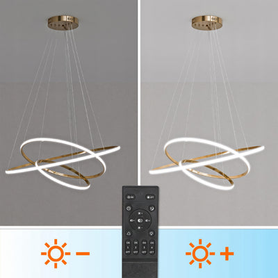 Movimento LED Pendant Lamp with Three Light Loops, Glamour Style – photo 4