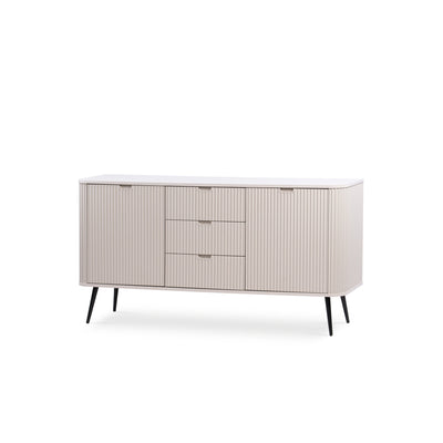 Eva Sideboard with Doors and Drawers 168x87, Modern Style – Cashmere, Black
