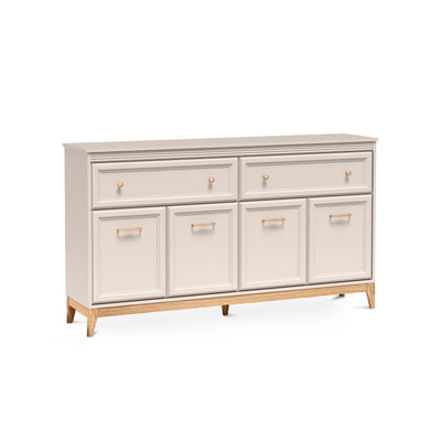 Komoda Serena 179x100 z frezowanymi frontami w stylu modern classic – widok pod kątem | Pillovely