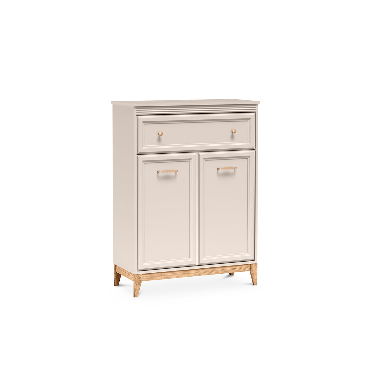 Komoda Serena 92x126 z półką i szufladą w stylu modern classic – widok pod kątem | Pillovely