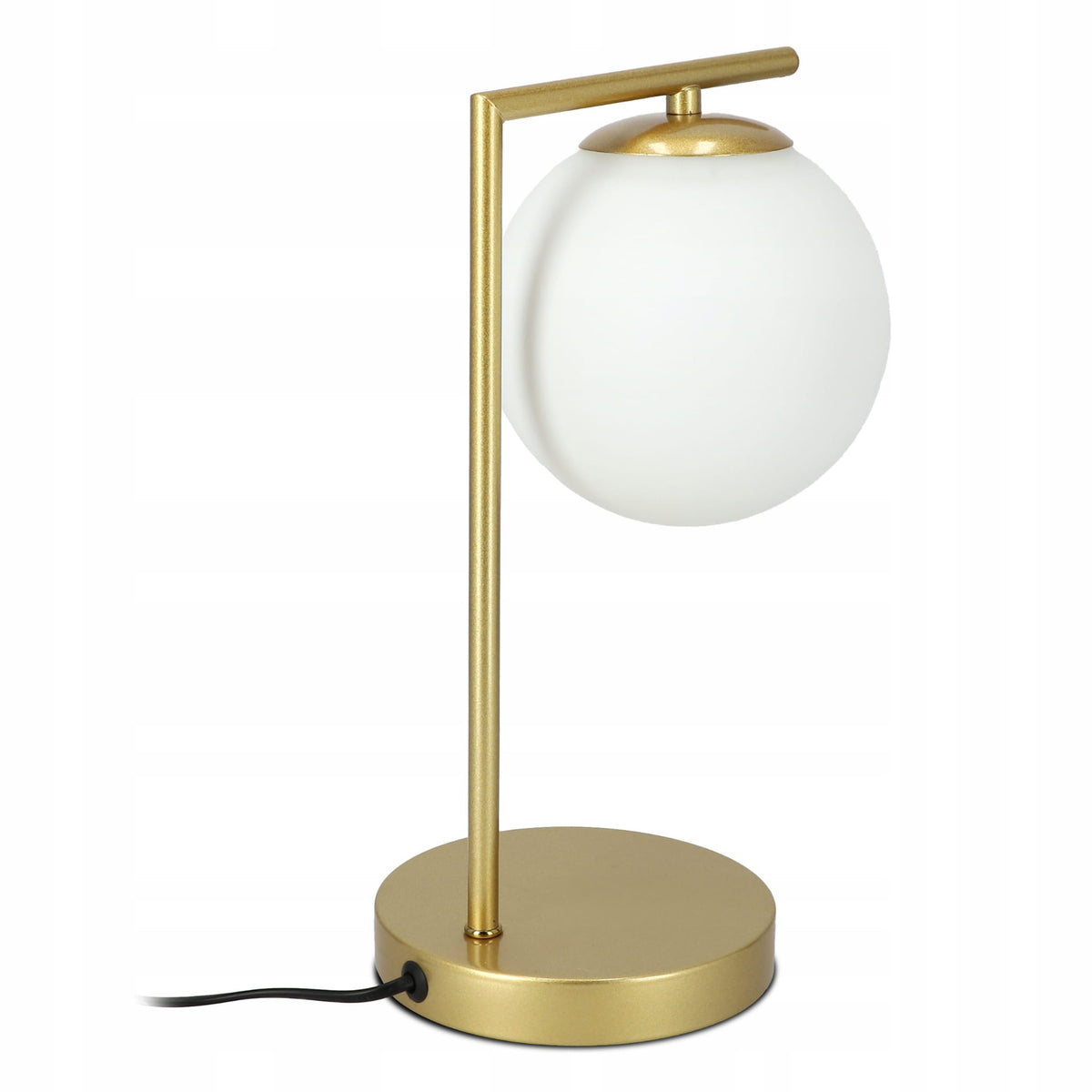 Orbitella Desk Lamp with Glass Globe, Elegant Style – Gold Metal, G9 Glass Shade – photo 7