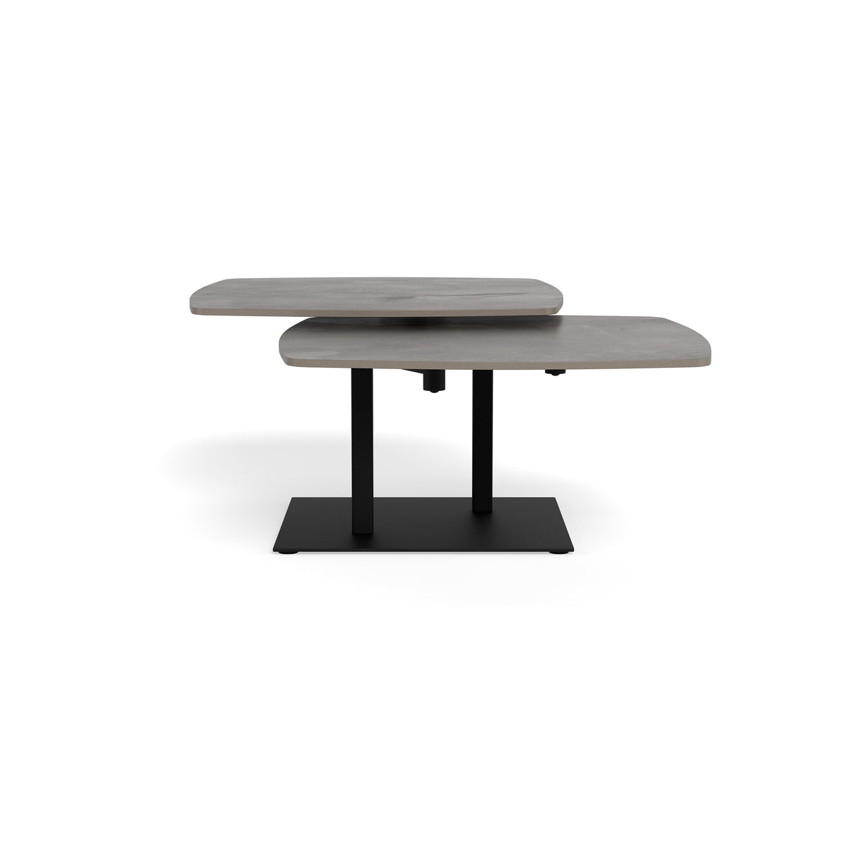Dualis Coffee Table with Rotating Top 128x40 cm, Loft Style – side view
