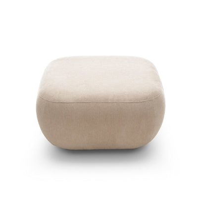 Pufa Olemo wypoczynkowa 75x39 cm z pianki PUR w stylu japandi, tkanina Aragon – widok z przodu
