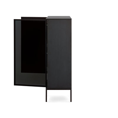Komoda Lampy z drzwiami i szufladą 104x126 w stylu loft – z otwartymi frontami
